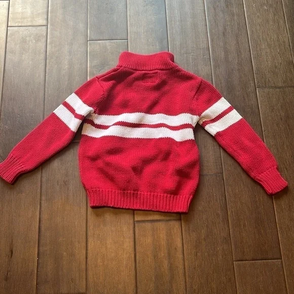 4/$20 Old Navy boys knitted sweater- size 5 XS, excellent condition- red white - Picture 4 of 6